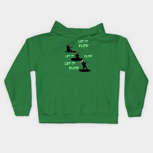 Festive Christmas Seasonal Holiday Kitesurfing 1 Kids Hoodie